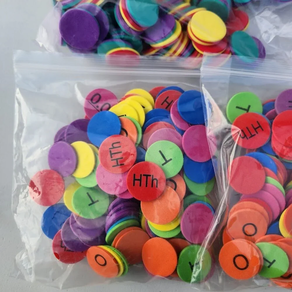 Lakeshore Foam Place Value Disks Discs Counters Educational Math Manipulatives T